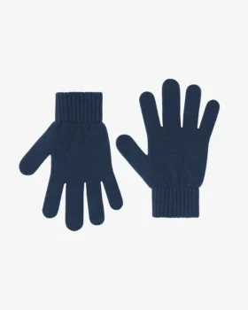 Guantes de lana merina - Azul real