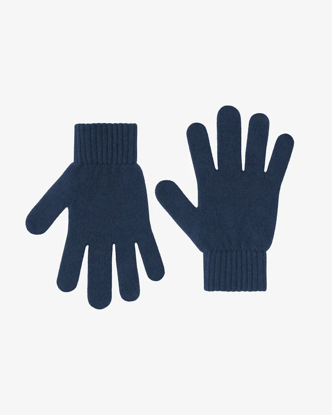 Guantes de lana merina - Azul real