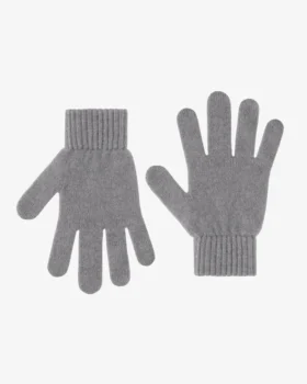 Guantes de lana merina - Gris jaspeado