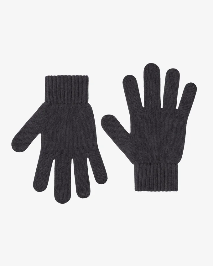 Guantes de lana merina - Gris lava