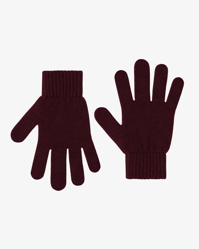 Guantes de lana merina - Rojo sangre