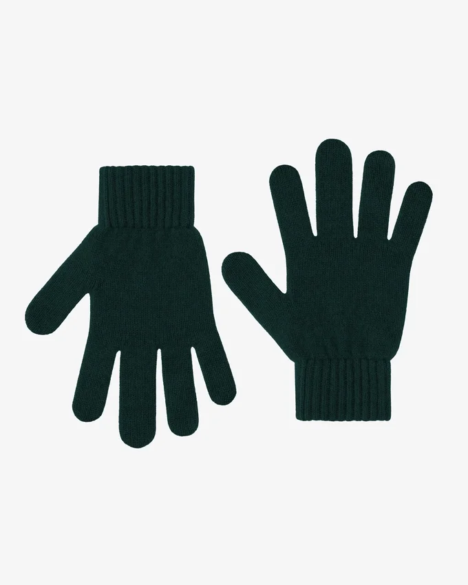 Guantes de lana merina - Verde esmeralda
