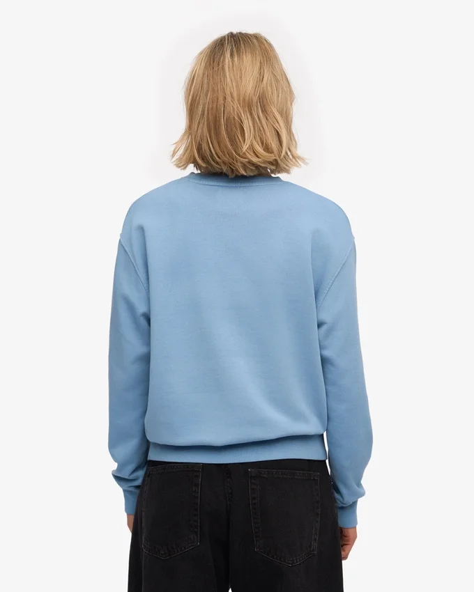 Jersey Classic Organic de cuello redondo para mujer - Azul mar
