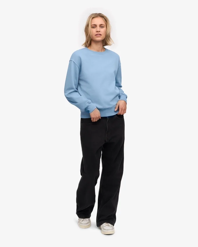 Jersey Classic Organic de cuello redondo para mujer - Azul mar