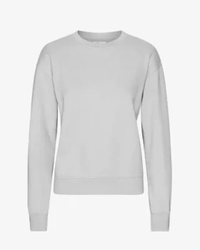 Jersey Classic Organic de cuello redondo para mujer - Gris descolorido
