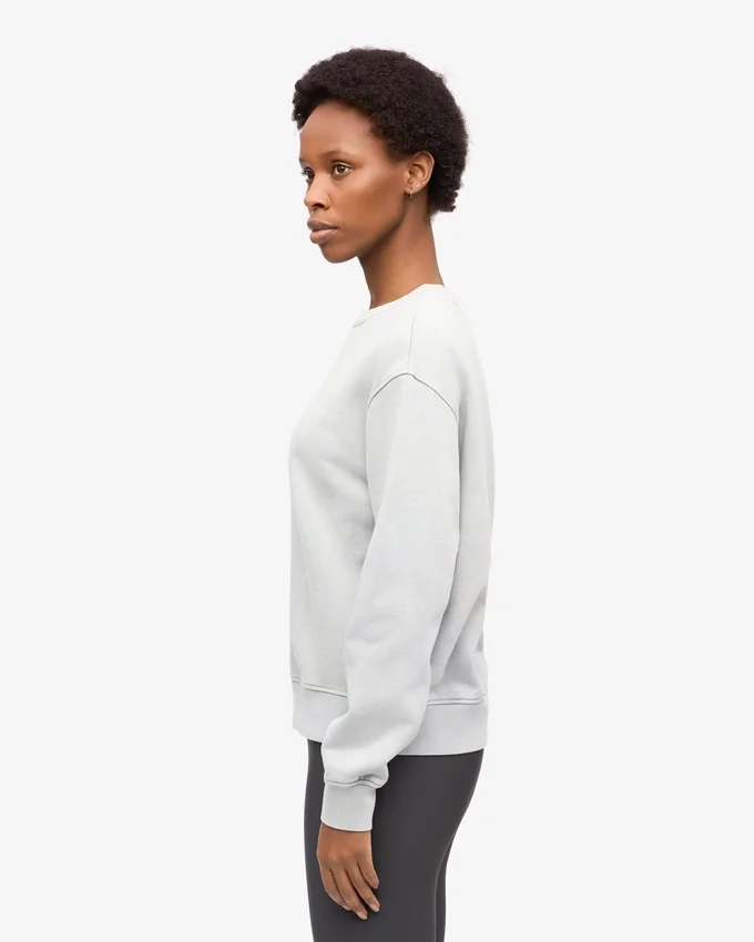 Jersey Classic Organic de cuello redondo para mujer - Gris descolorido