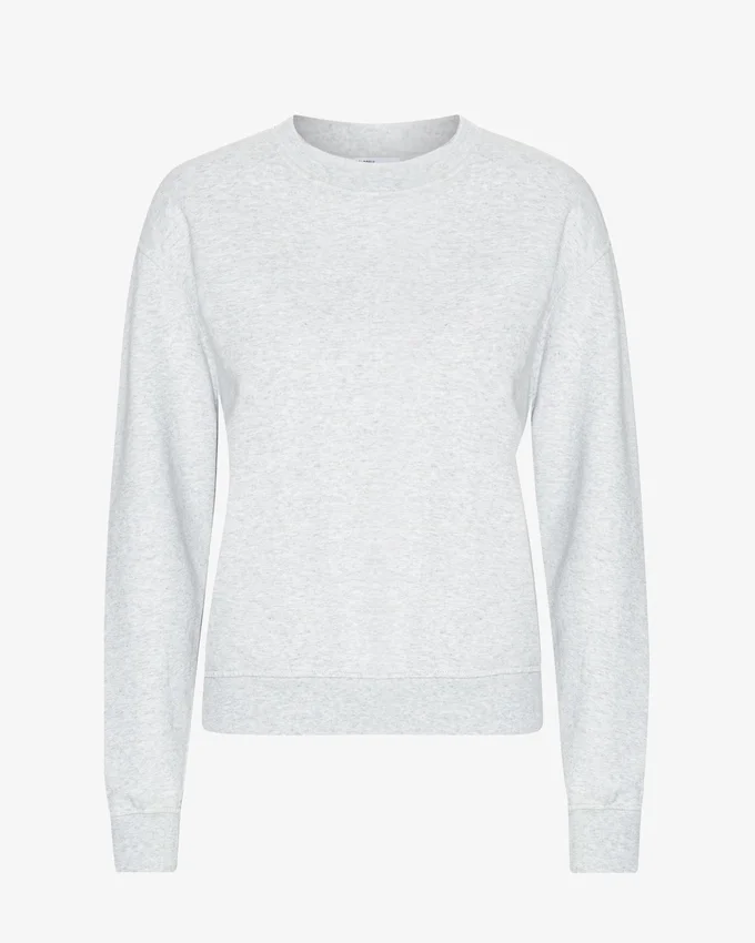 Jersey Classic Organic de cuello redondo para mujer - Mezcla de nieve