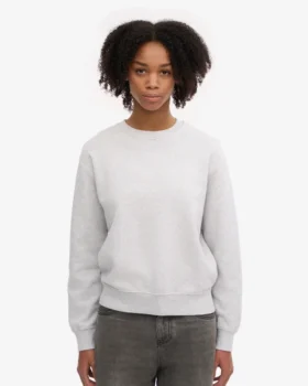 Jersey Classic Organic de cuello redondo para mujer – Mezcla de nieve