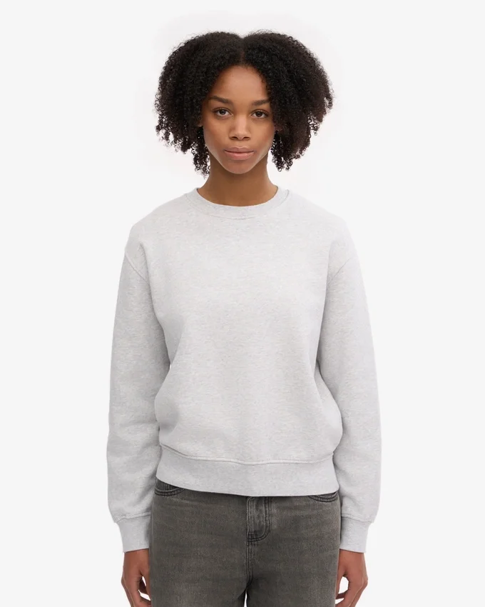 Jersey Classic Organic de cuello redondo para mujer - Mezcla de nieve