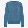 Jersey Classic Organic de cuello redondo para mujer - Índigo descolorido