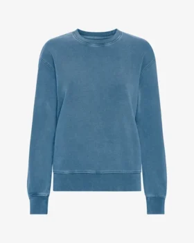 Jersey Classic Organic de cuello redondo para mujer - Índigo descolorido