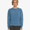 Jersey Classic Organic de cuello redondo para mujer - Índigo descolorido