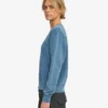 Jersey Classic Organic de cuello redondo para mujer - Índigo descolorido