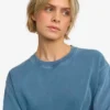 Jersey Classic Organic de cuello redondo para mujer - Índigo descolorido