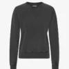 Jersey Classic Organic de cuello redondo para mujer - Negro descolorido