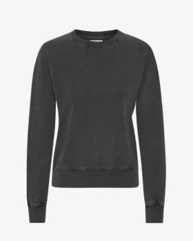 Jersey Classic Organic de cuello redondo para mujer - Negro descolorido