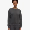 Jersey Classic Organic de cuello redondo para mujer - Negro descolorido