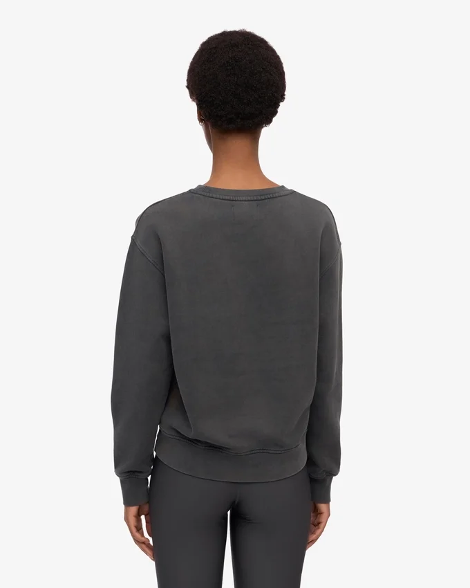 Jersey Classic Organic de cuello redondo para mujer - Negro descolorido