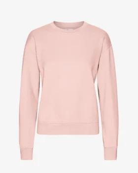 Jersey Classic Organic de cuello redondo para mujer - Rosa descolorido