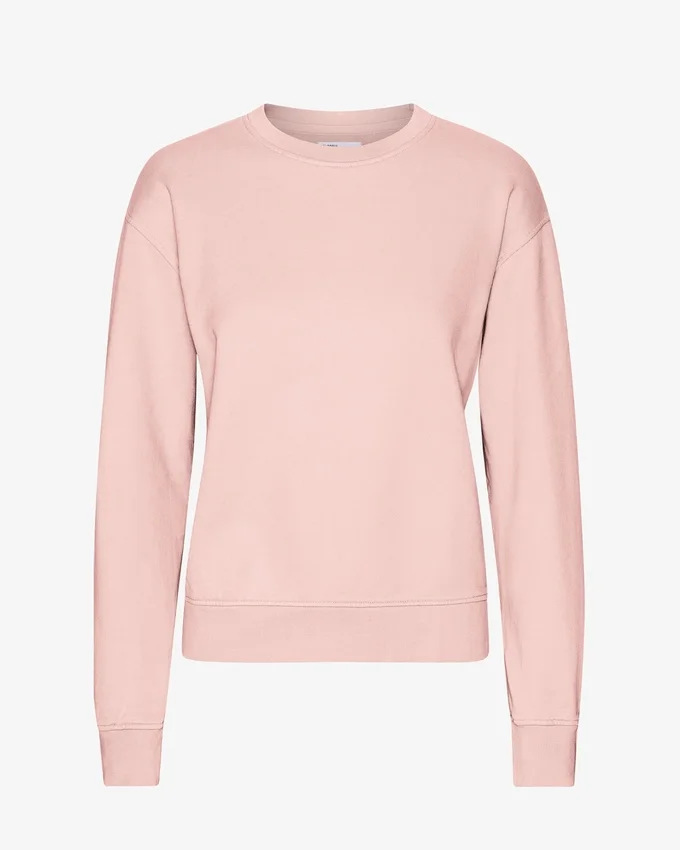 Jersey Classic Organic de cuello redondo para mujer - Rosa descolorido