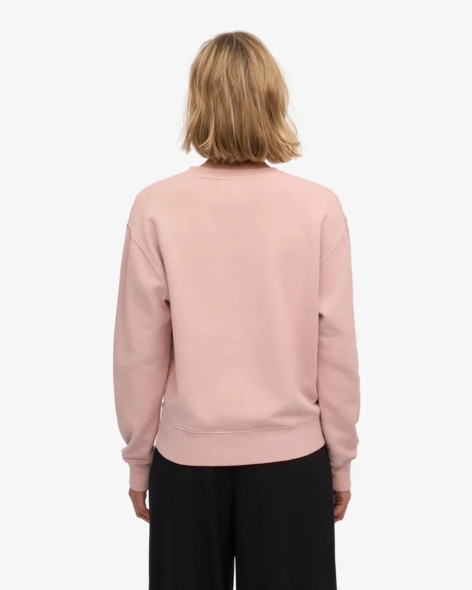Jersey Classic Organic de cuello redondo para mujer - Rosa descolorido