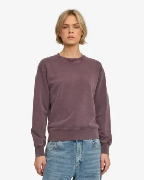 Jersey Classic Organic de cuello redondo para mujer – Uva descolorida