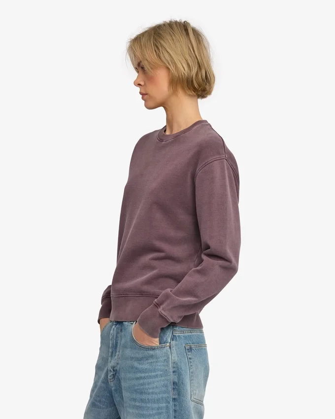 Jersey Classic Organic de cuello redondo para mujer - Uva descolorida