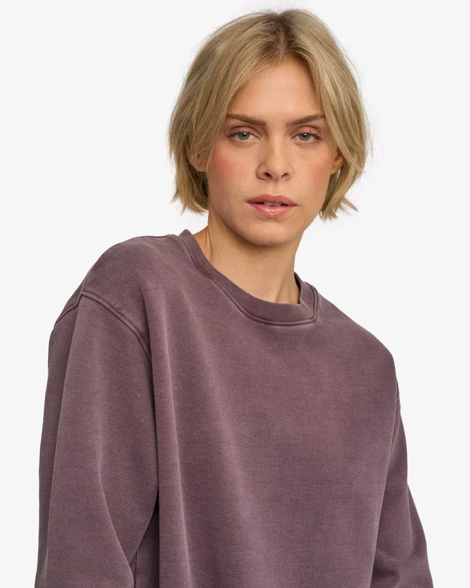 Jersey Classic Organic de cuello redondo para mujer - Uva descolorida