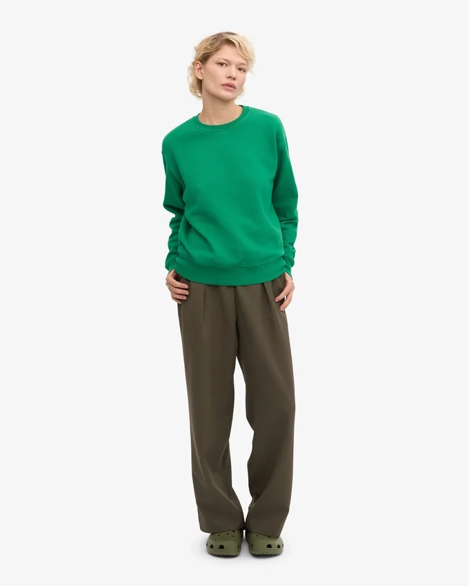 Jersey Classic Organic de cuello redondo para mujer - Verde Kelly