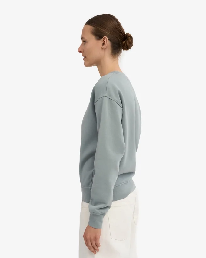 Jersey clásico de cuello redondo Classic Organic para mujer - Azul acero