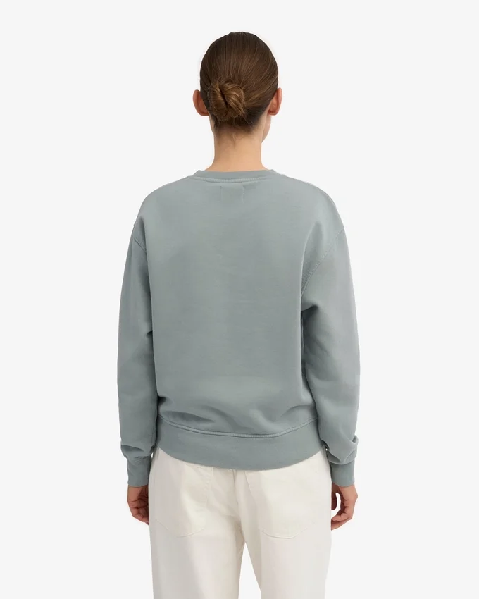 Jersey clásico de cuello redondo Classic Organic para mujer - Azul acero