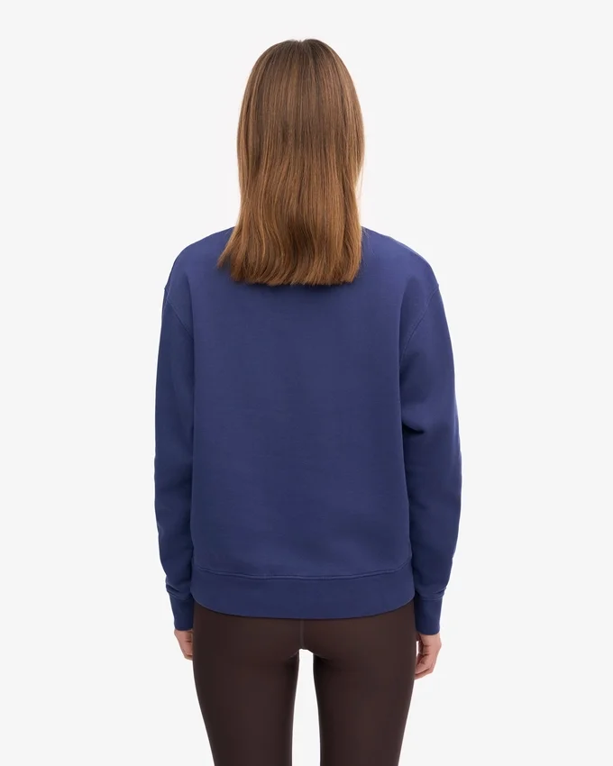 Jersey clásico de cuello redondo Classic Organic para mujer - Azul marino