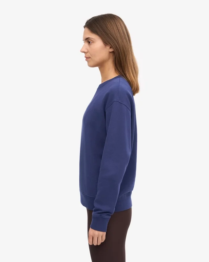 Jersey clásico de cuello redondo Classic Organic para mujer - Azul marino