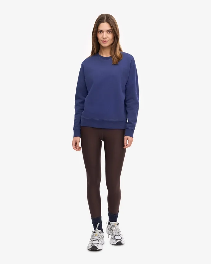 Jersey clásico de cuello redondo Classic Organic para mujer - Azul marino