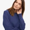 Jersey clásico de cuello redondo Classic Organic para mujer - Azul marino