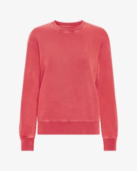 Jersey clásico de cuello redondo Classic Organic para mujer - Rojo descolorido