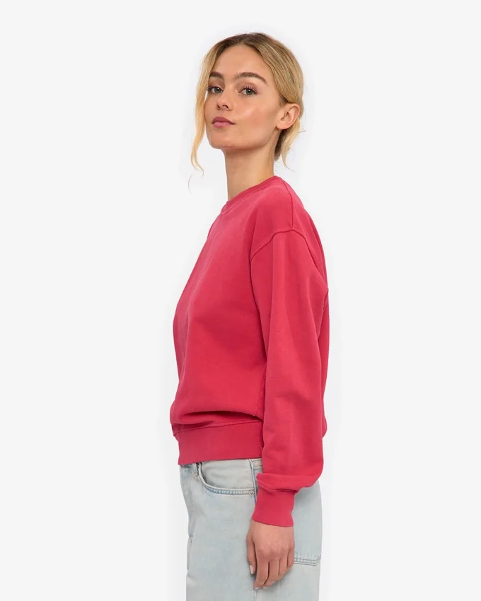 Jersey clásico de cuello redondo Classic Organic para mujer - Rojo descolorido