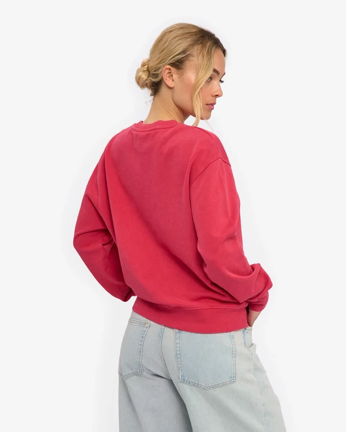 Jersey clásico de cuello redondo Classic Organic para mujer - Rojo descolorido