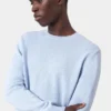 Jersey clásico de cuello redondo de lana merina - Gris topo cálido