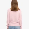 Jersey clásico de cuello redondo de lana merina para mujer - Azul marino