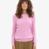Jersey clásico de cuello redondo de lana merina para mujer - Flor de cerezo