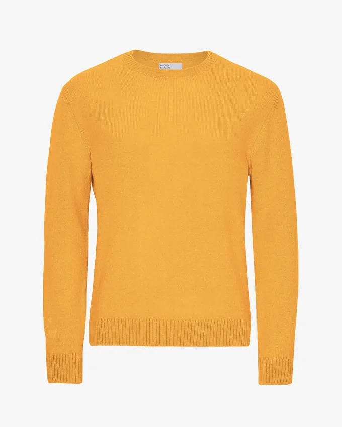 Jersey clásico de lana merina - Amarillo quemado
