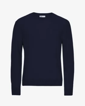 Jersey clásico de lana merina - Azul marino