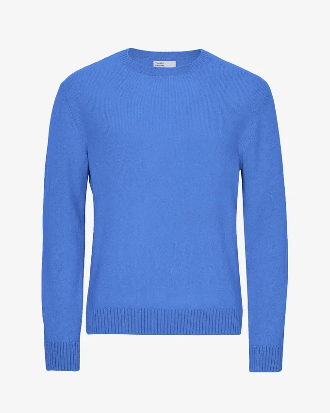 Jersey clásico de lana merina - Azul Pacífico
