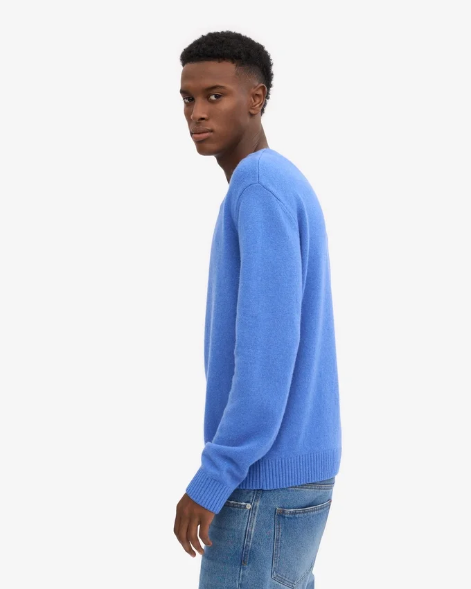 Jersey clásico de lana merina - Azul Pacífico