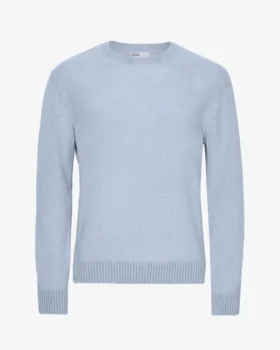 Jersey clásico de lana merina - Azul polar