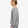 Jersey clásico de lana merina - Gris jaspeado