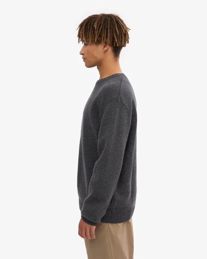 Jersey clásico de lana merina - Gris lava
