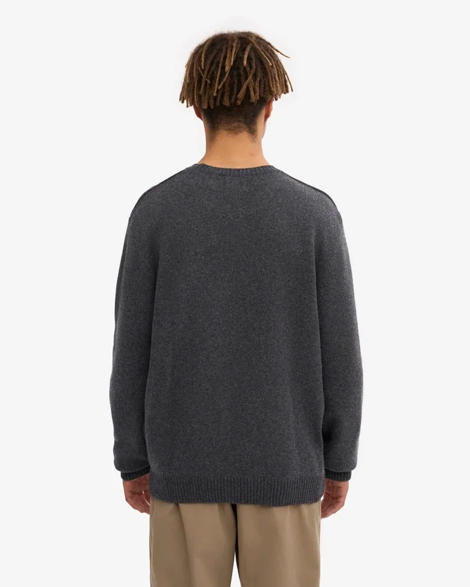 Jersey clásico de lana merina - Gris lava