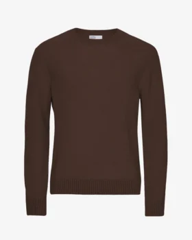 Jersey clásico de lana merina - Marrón café